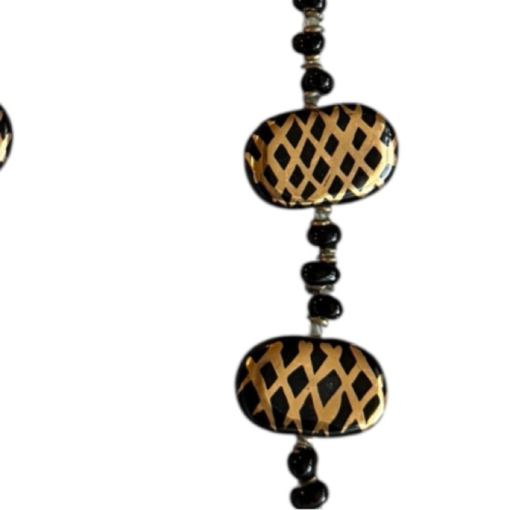 VTG Venetian glass beaded Handmade necklace | Boho Concert Glam - Picture 2 of 2
